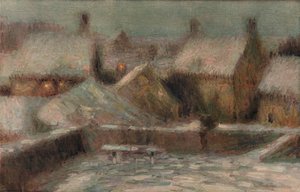 Schneeszene am Abend, ca. 1901