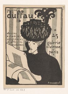 Visitenkarte des Kunsthändlers Pierre Duffau in Paris