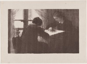 Interieur (Die Stickerinnen) von Henri Fantin-Latour