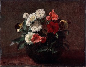 Blumen in einer Fayencevase