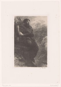 Harold spielt auf seiner Harfe in den Bergen von Ignace Henri Jean Fantin Latour