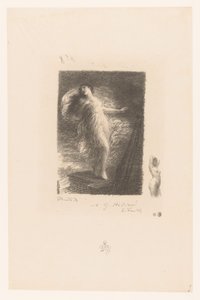 Junge Frau aus Tarent fällt vom Bug eines Schiffes von Ignace Henri Jean Fantin Latour