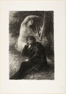 Lélio: Die Äolische Harfe, aus Hector Berlioz, sa vie et ses oeuvres von Ignace Henri Jean Fantin Latour