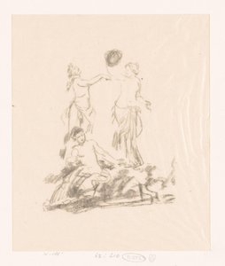 Studie von drei tanzenden Frauen