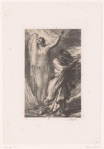 Wotan ruft die Erdgöttin Erda an, Siegfried. Akt III. Evokation von Erda, Leben und Werke von Richard Wagner (Serientitel) von Ignace Henri Jean Fantin Latour