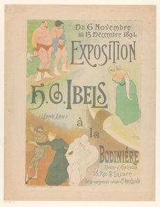Plakat für die Ausstellung von H.G. Ibels im Theater La Bodinière