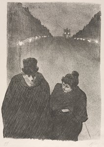 Ah, es stimmt, mein armer alter Mann, du wärst der Erste, dem ich den Bus verpasst hätte. "Aber ich werde meinen Bus verpassen" "Meine Kunden haben nie ihren Bus verpasst" von Henri Gabriel Ibels