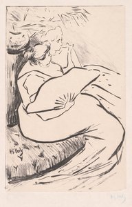 Sitzende Frau