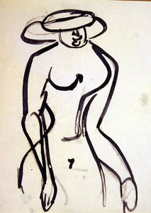Eine Wespen-Taille Spaziergängerin von Henri Gaudier Brzeska