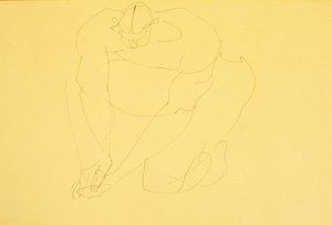 Nackter Mann, kniend II