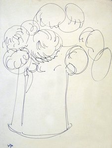 Blumen in einem Krug von Henri Gaudier Brzeska