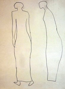 Silhouetten (Spaziergänger) von Henri Gaudier Brzeska