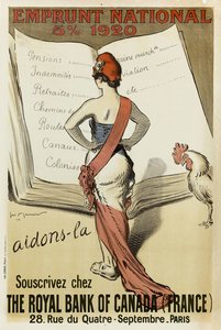 Souscrivez bei der Royal Bank of Canada France, 1920 von Henri Georges Meunier