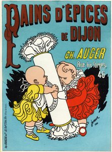 Lebensmittel und Getränke. Lebkuchen aus Dijon. Plakat von Gustave Henri Jossot, Frankreich von Henri Gustave Jossot