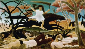 Der Krieg oder der Ritt der Zwietracht. Gemälde von Henri Rousseau, genannt der Zöllner Rousseau