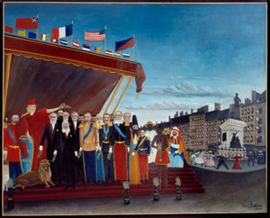 Vertreter ausländischer Mächte grüßen die Republik als Zeichen des Friedens von Henri J.F. Rousseau