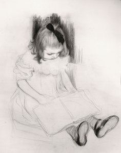 Mädchen beim Lesen von Henri Jacques Edouard Evenepoel