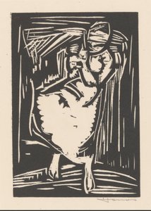 Frau, die einen Sack auf dem Rücken trägt von Henri Jonas (signed by artist)