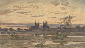 Eine Ansicht von Moulins, ca. 1850-60 von Henri Joseph Harpignies
