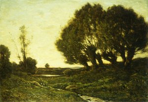 Eine bewaldete Landschaft mit einem Bach, 1903