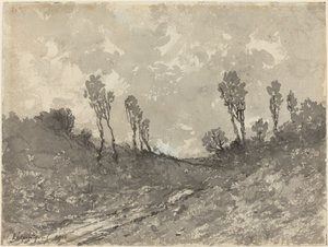 Straße bei Hérisson von Henri Joseph Harpignies