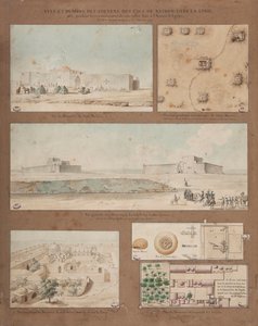 Sechs Ansichten und Zeichnungen des Lake Natron in Libyen, gemacht während der Erkundungsmission der ägyptischen Armee unter der Leitung von General Andreossy, 1799
