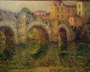 Die Brücke bei Clisson in der Dämmerung von Henri Le Sidaner
