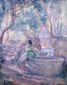 Der Brunnen in St. Tropez, ca. 1895 von Henri Lebasque