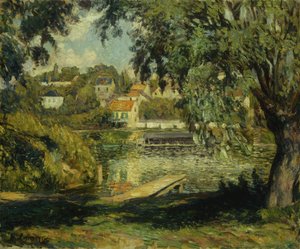 Dorf am Flussufer, ca. 1900 von Henri Lebasque