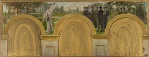 Entwurf für den Salon des Sciences im Pariser Rathaus: Die Lehre der Wissenschaft von Henri Lerolle