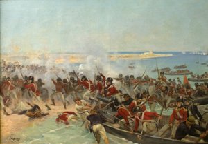 Marinesoldaten landen in Aboukir, Ägypten, 8. März 1801 von Henri Louis Dupray