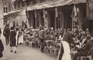 Paris: Ein echtes Pariser Café, Die Stunde des Aperitifs; Ein altes, bekanntes Pariser Café von Henri Manuel