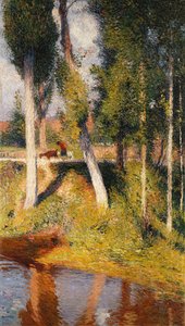 Landschaft am Flussufer von Henri Martin