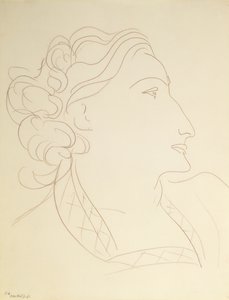 Weibliches Profil (Porträt von L.N. Delektorskaya)