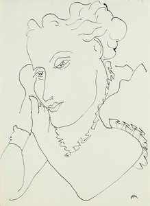 Kopf einer Frau, Hände an ihrer Wange von Henri Matisse