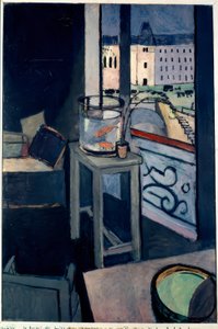 Innenraum, Glas mit Goldfischen von Henri Matisse
