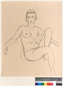 Sitzender Akt mit ausgestreckten Armen von Henri Matisse