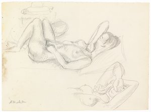 Aktstudie, verdecktes Gesicht von Henri Matisse
