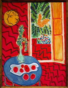 Rotes Interieur, Stillleben auf blauem Tisch von Henri Matisse