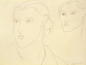 Zwei Studien eines Frauenkopfes von Henri Matisse
