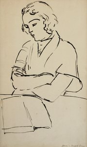 Frau beim Lesen, ca. 1922 von Henri Matisse