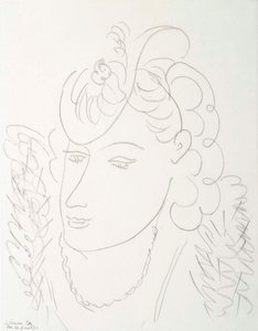 Frau mit Hut von Henri Matisse