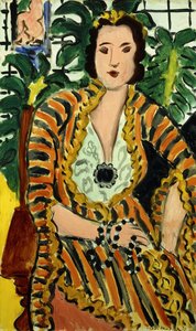Frau mit einem blauen Juwel (Helene Galitzine mit Edelstein) von Henri Matisse