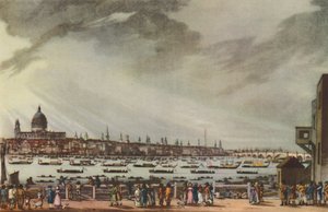 Lord Nelsons Trauerprozession auf dem Wasser von Greenwich Hospital nach Whitehall, 9. Januar 1806 von Henri Merke