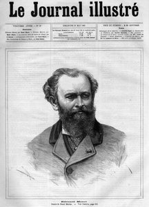 Edouard Manet (1832-1883), französischer Maler - Titelblatt von „The Illustrous Journal“ von 1883 - Zeichnung von Henri Meyer (1844-1899) von Henri Meyer