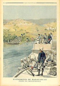 Ereignisse in Madagaskar: Die Eroberung von Mevatanana, Illustration aus Le Petit Journal, 30. Juni 1895