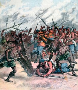 Aufstand in Manpur, Indien, 1891 von Henri Meyer