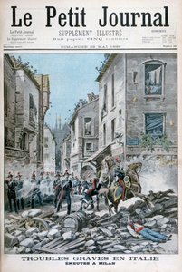 Schwere Unruhen und Ausschreitungen in Mailand, Italien, 1898