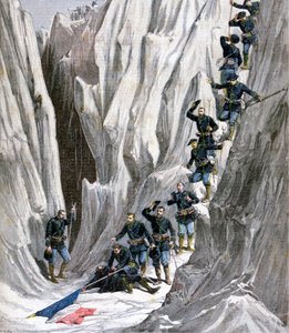 Die entdeckte Leiche von Leutnant Bujon, Französische Alpen, 1891 von Henri Meyer