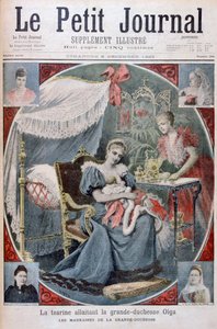 Die Zarin pflegt die Großfürstin Olga von Russland, 1895 von Henri Meyer